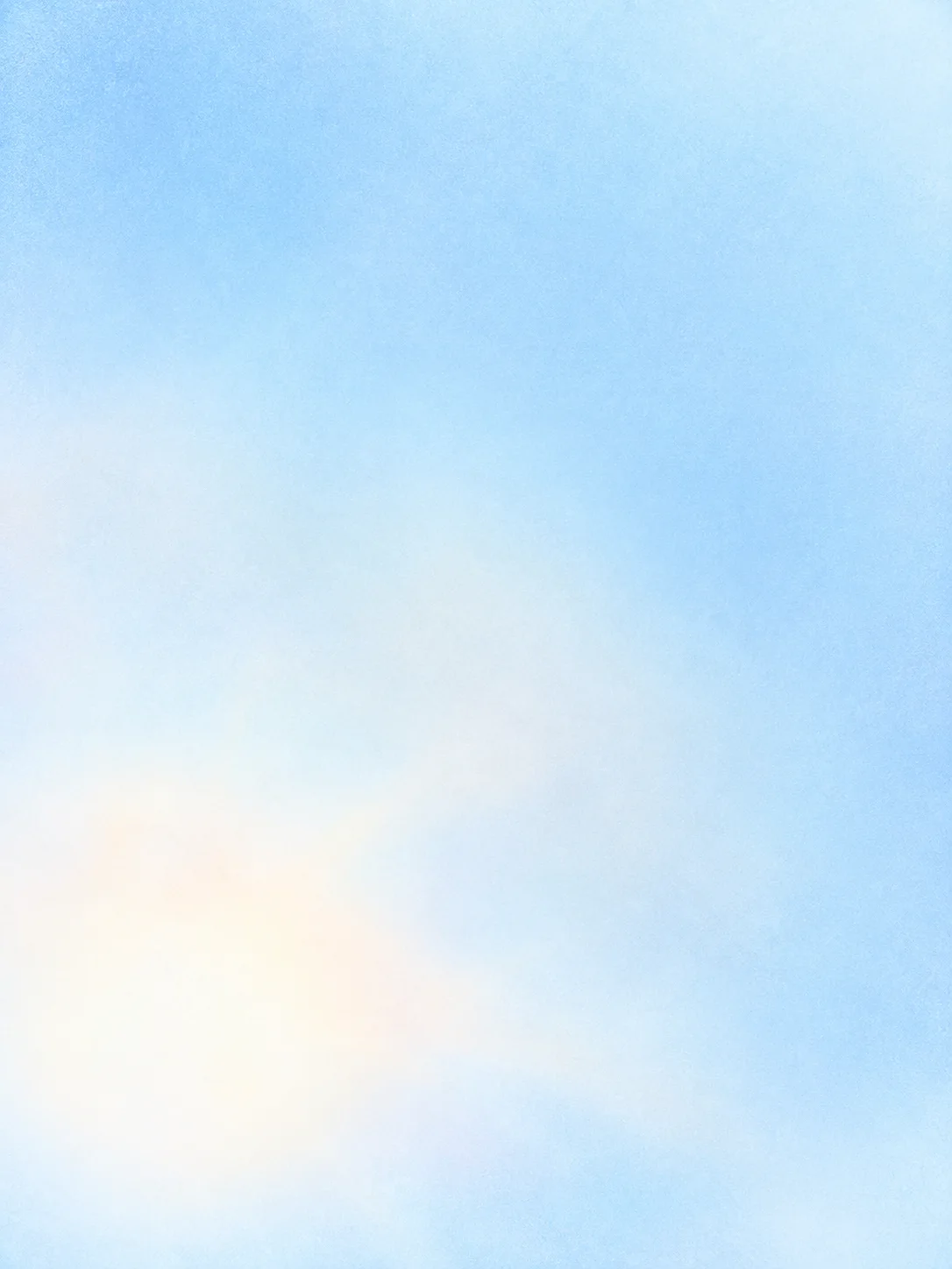 Pale Blue Field with a Lower Bloom — AI-generated photograph