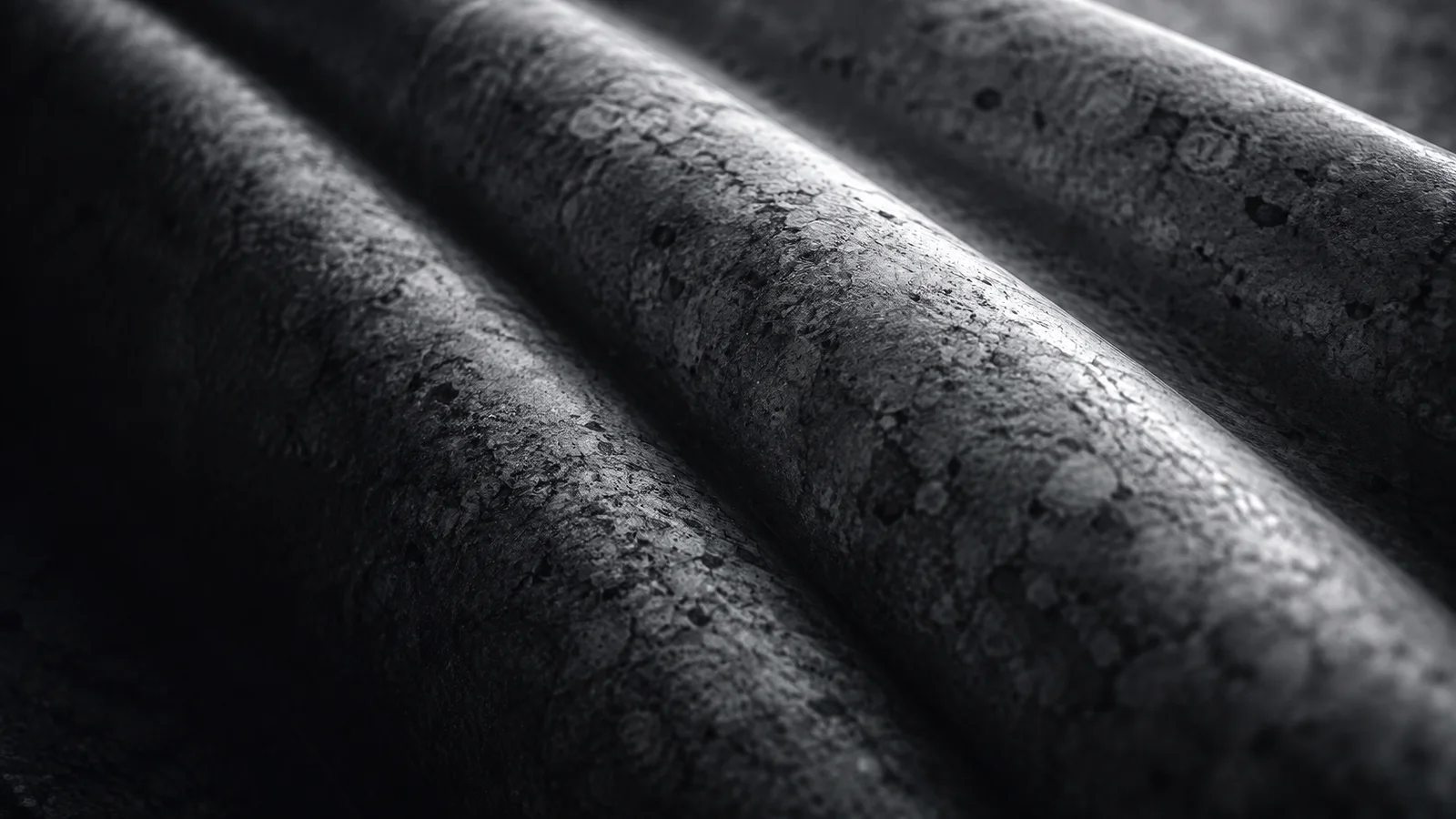 Rounded Stone Ribs in Monochrome — AI-generated photograph