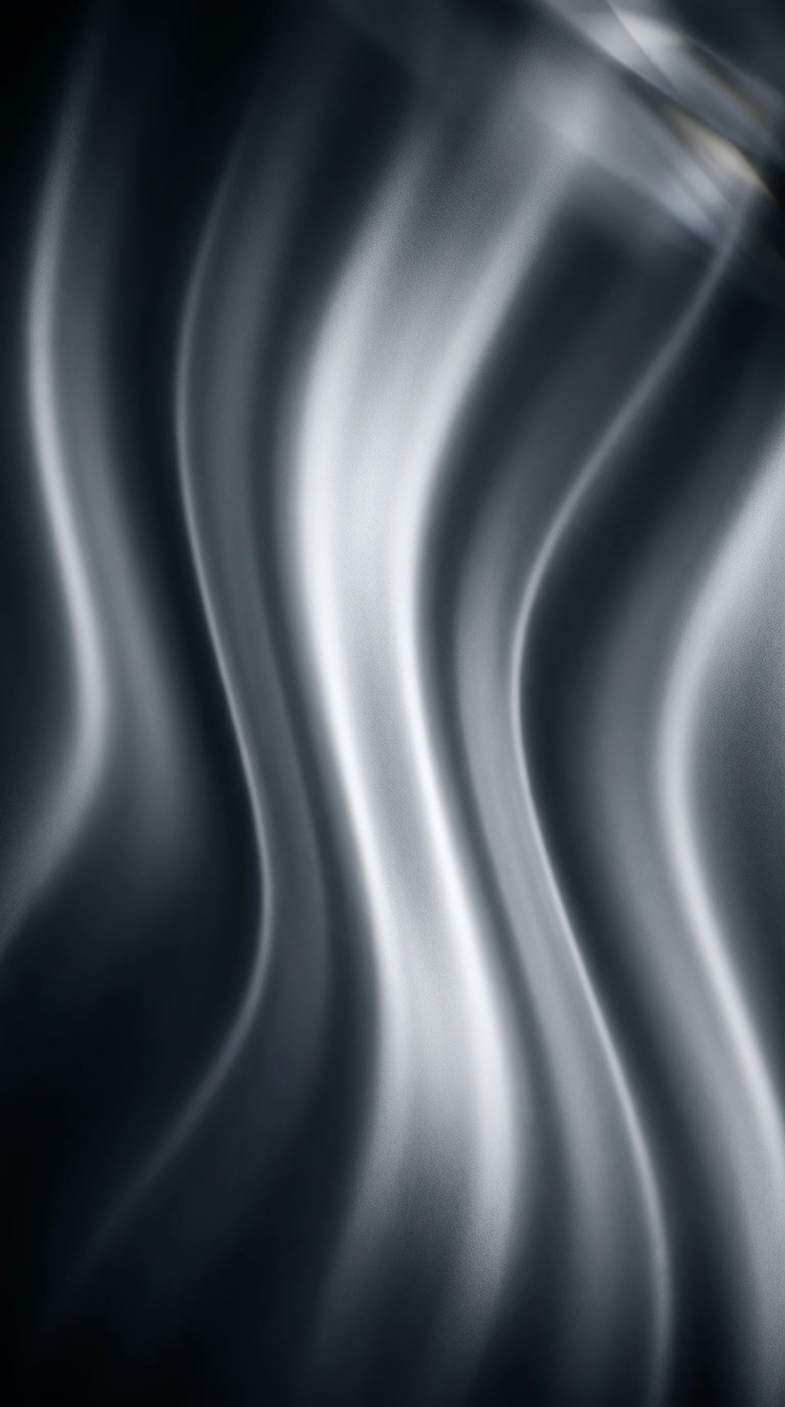 Silver Light Bands Warped on Curved Metal — AI-generated photograph