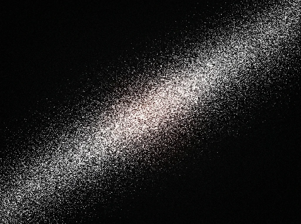 White Grain Light Leak on Black — AI-generated photograph