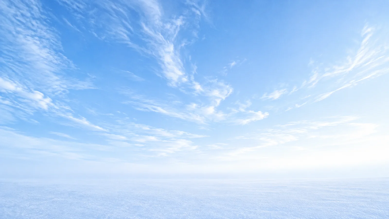 Pale Blue Sky Above a Low Snowfield — AI-generated photograph
