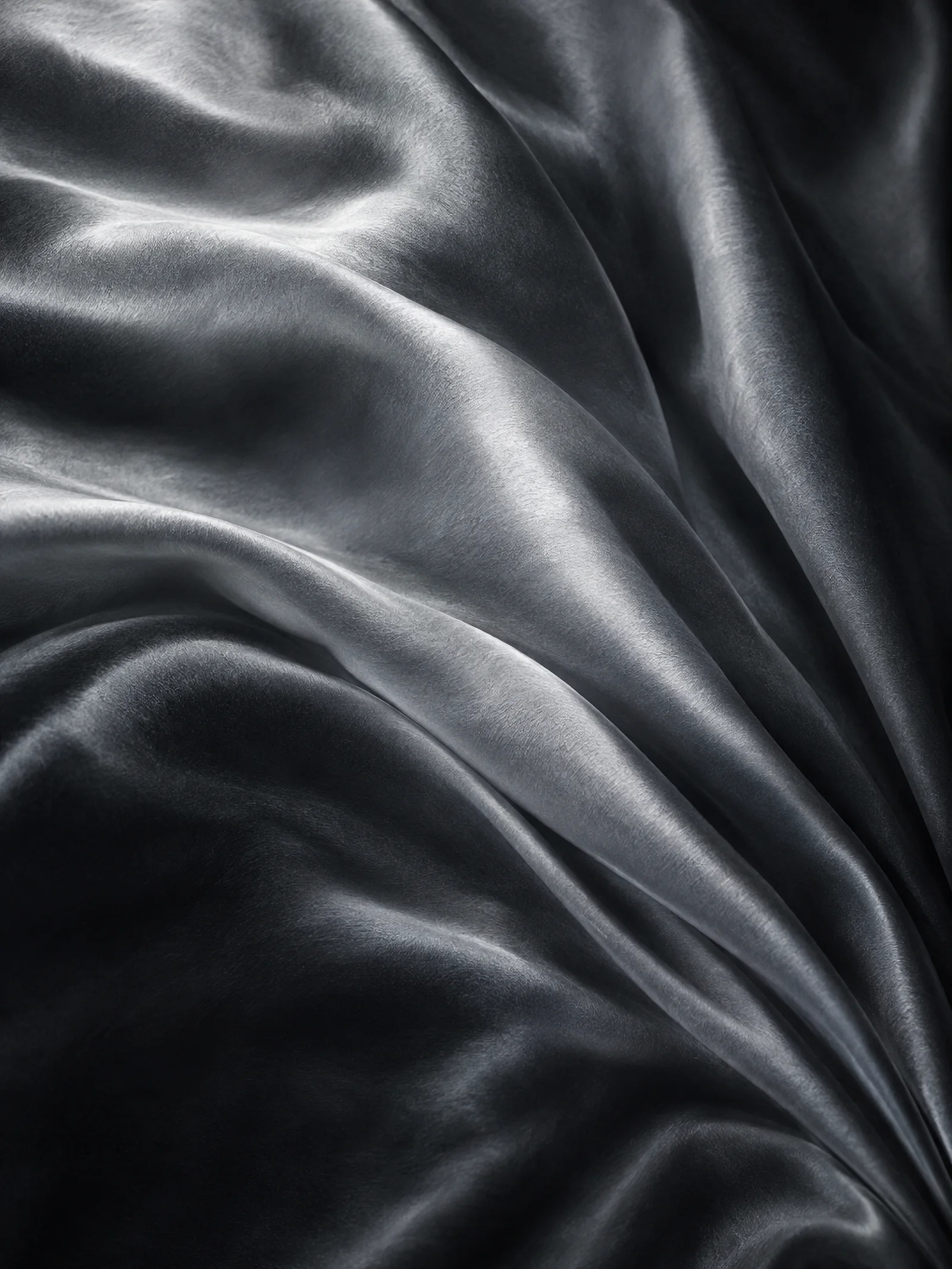 Fan Folds of Silk From Above — AI-generated photograph