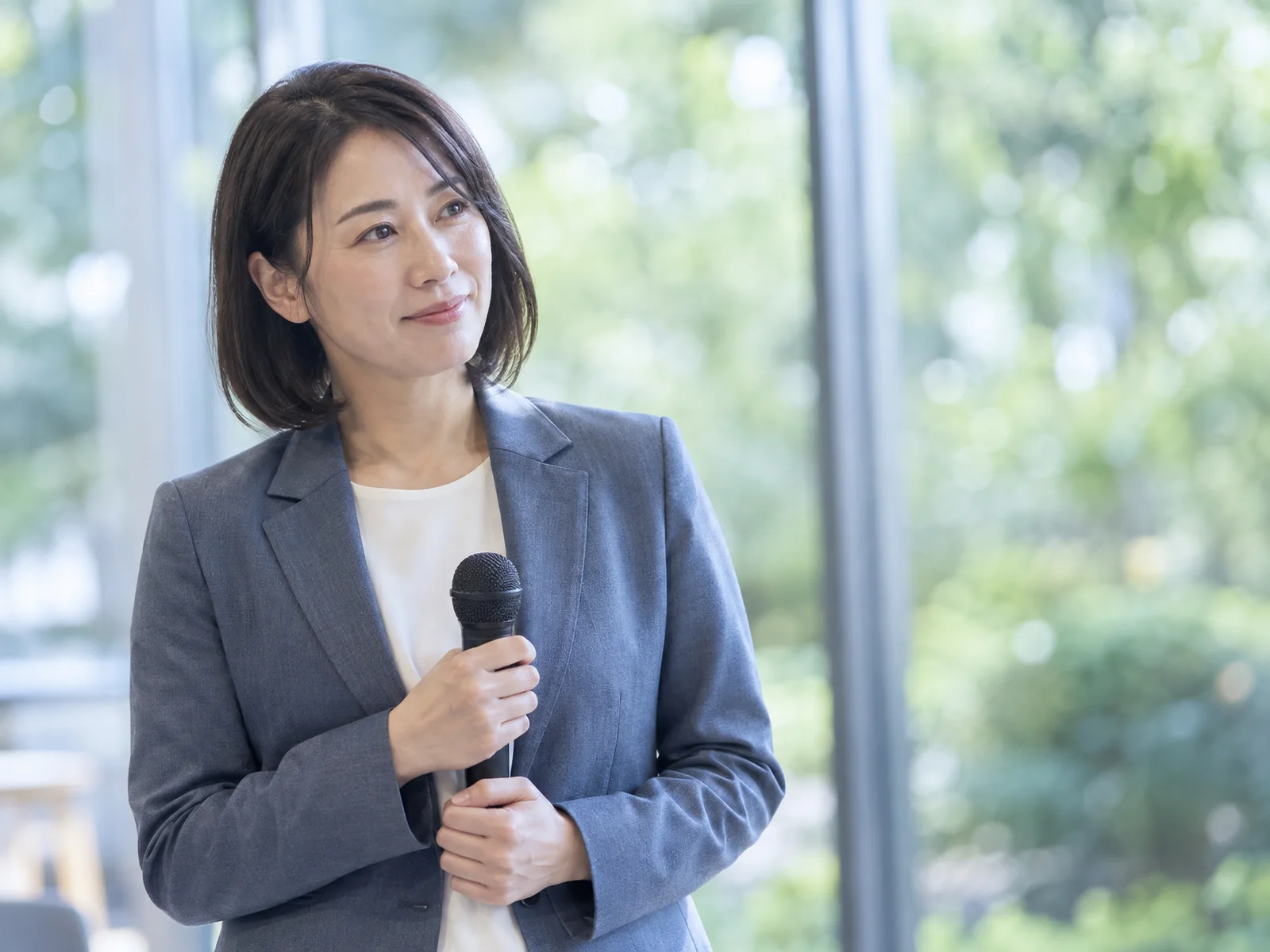 Woman Listening During Office Questions — AI-generated photograph
