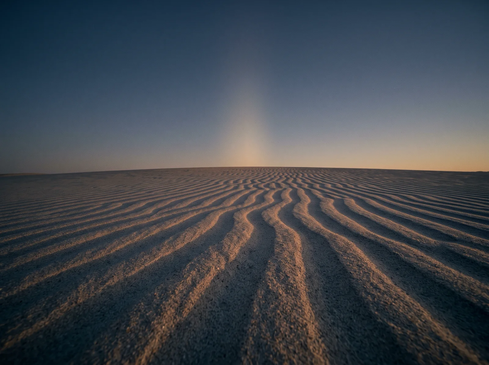 Sand Ripples Sweeping to a Dawn Horizon — AI-generated photograph