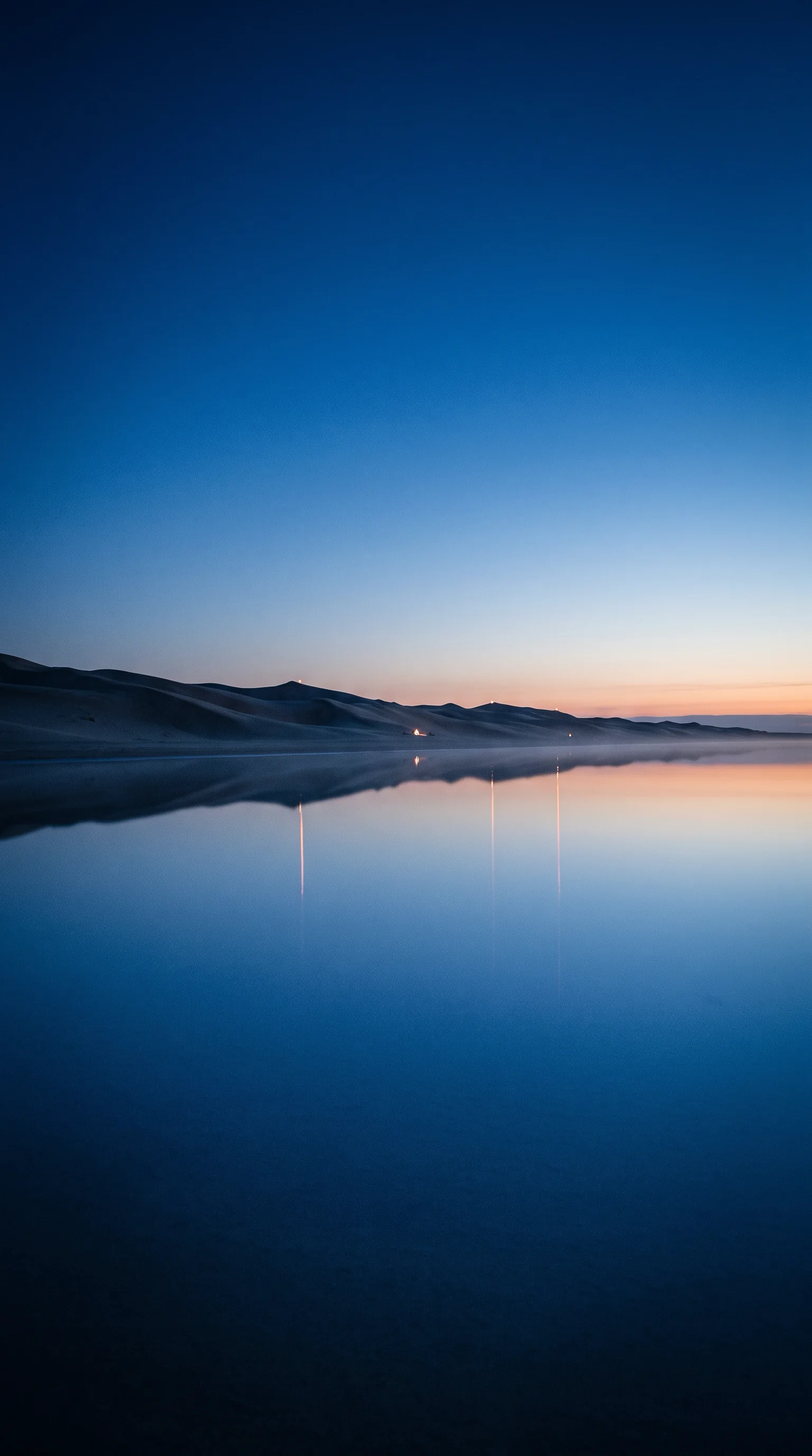 Dune Ridge Reflected in a Still Pool — AI-generated photograph