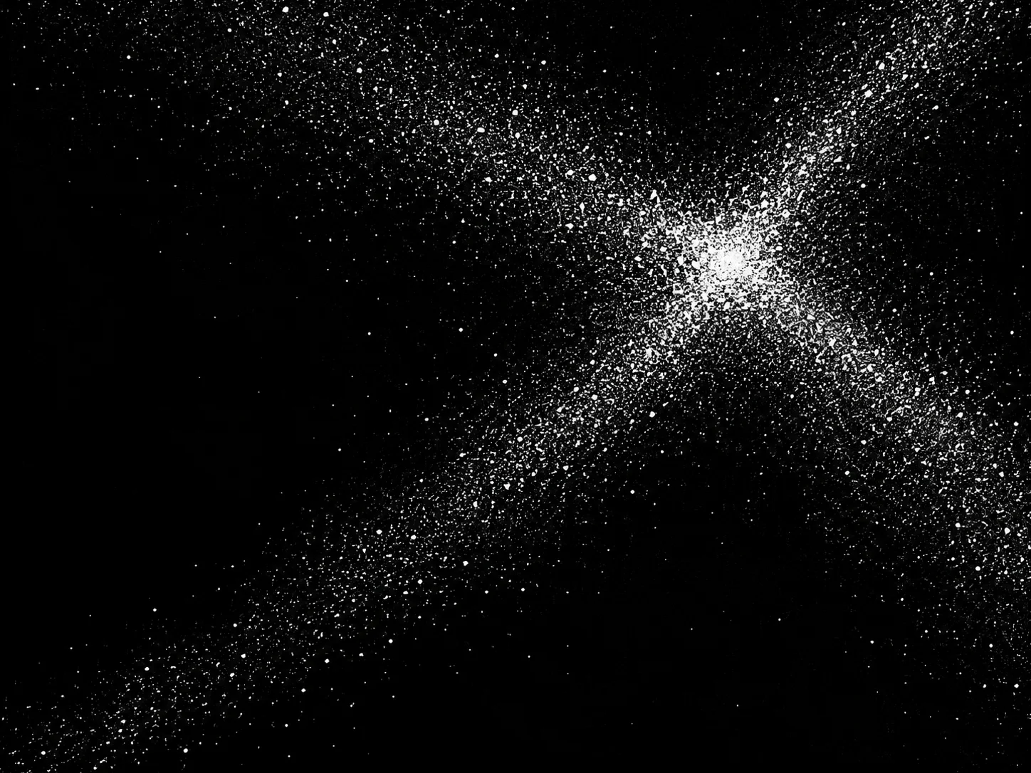 Crossing White Grain Trails on Black — AI-generated photograph