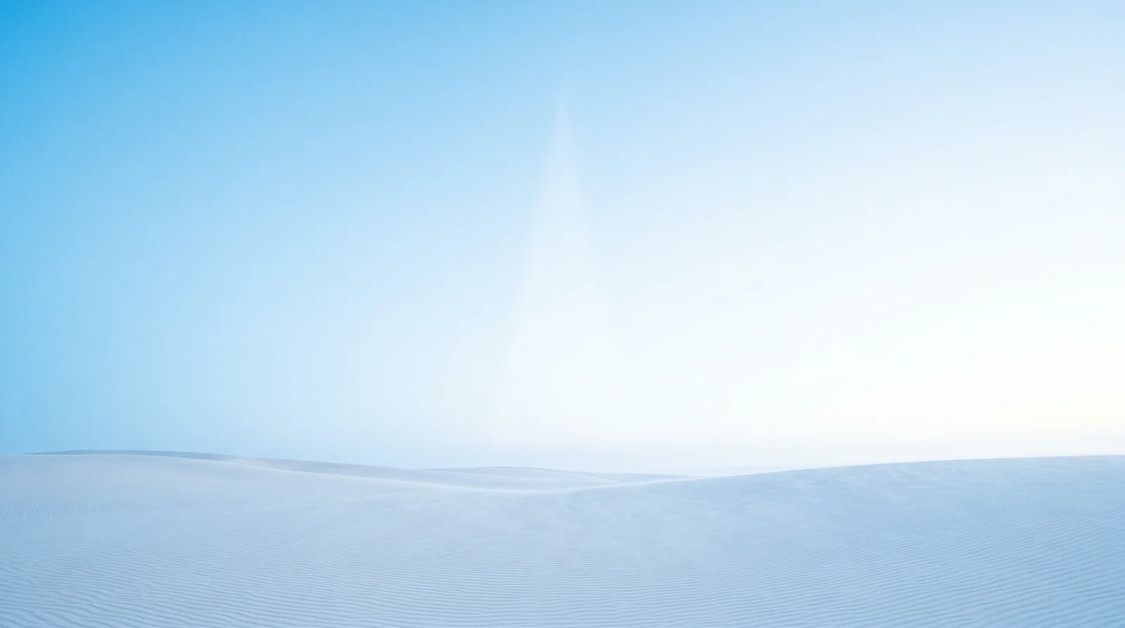 High-Key Blue Dawn Over a Rippled Dune Field — AI-generated photograph