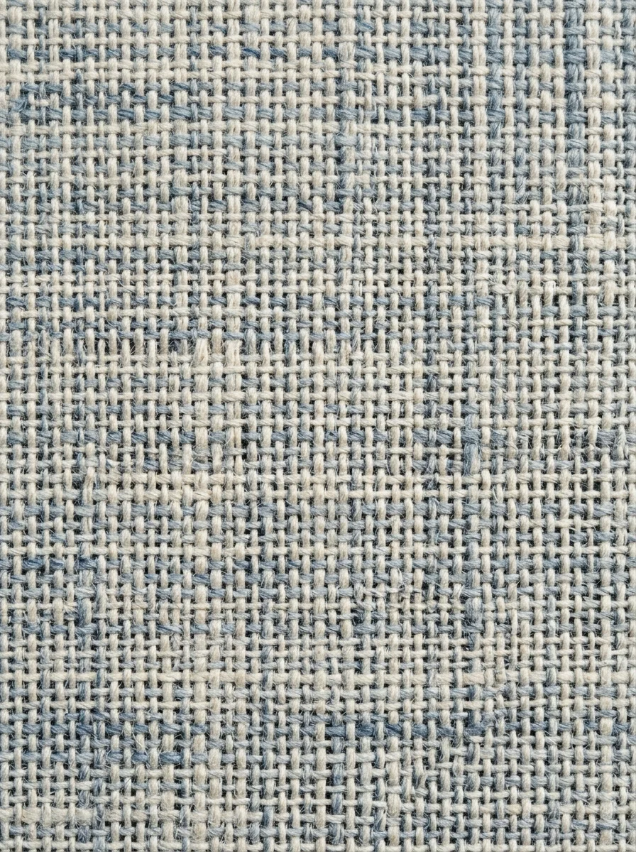 Macro of Indigo Linen Weave in Cool Light — AI-generated photograph