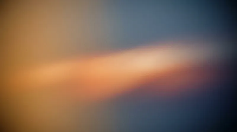 Amber Light Leak Over a Blue Gradient — AI-generated photograph