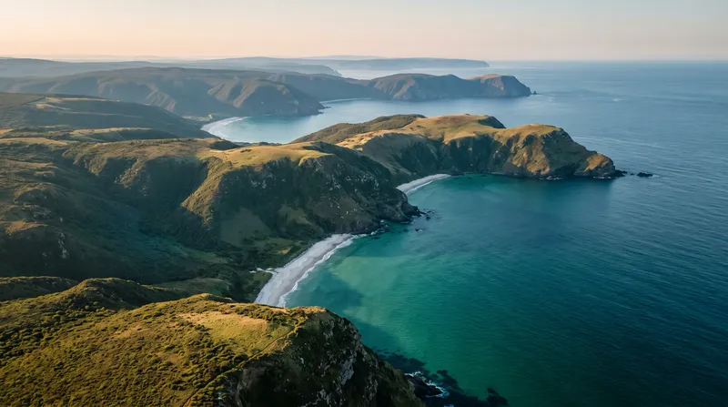 Aerial View of a Turquoise Summer Coastline — AI-generated photograph