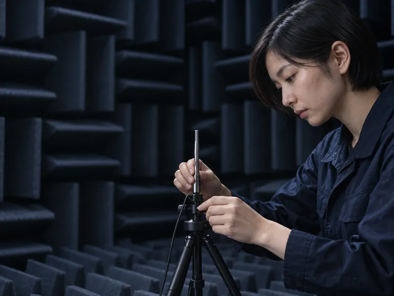 Researcher Positioning an Acoustic Sensor — AI-generated photograph