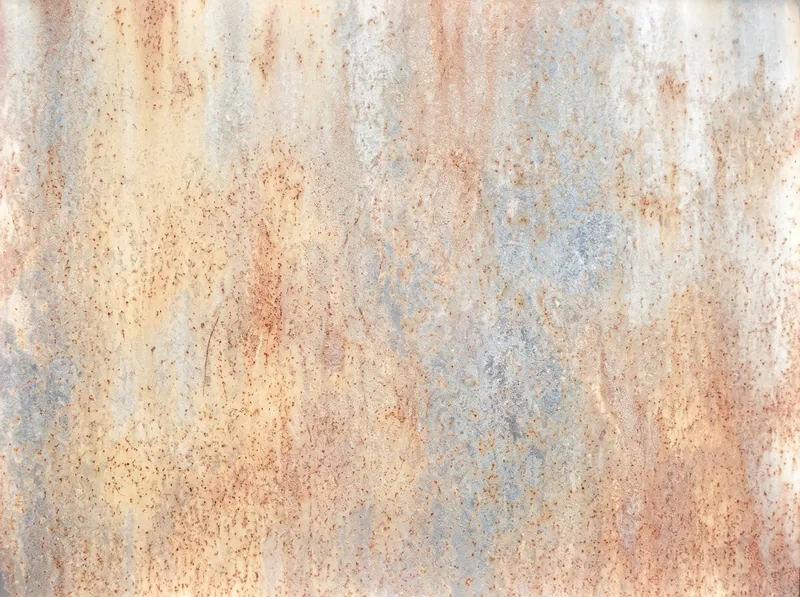 Pale Ochre Rust on Weathered Steel — AI-generated photograph