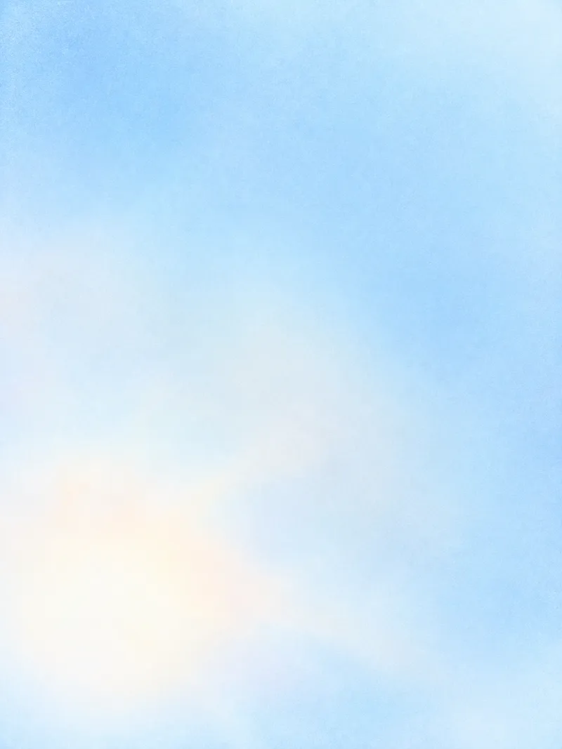 Pale Blue Field with a Lower Bloom — AI-generated photograph