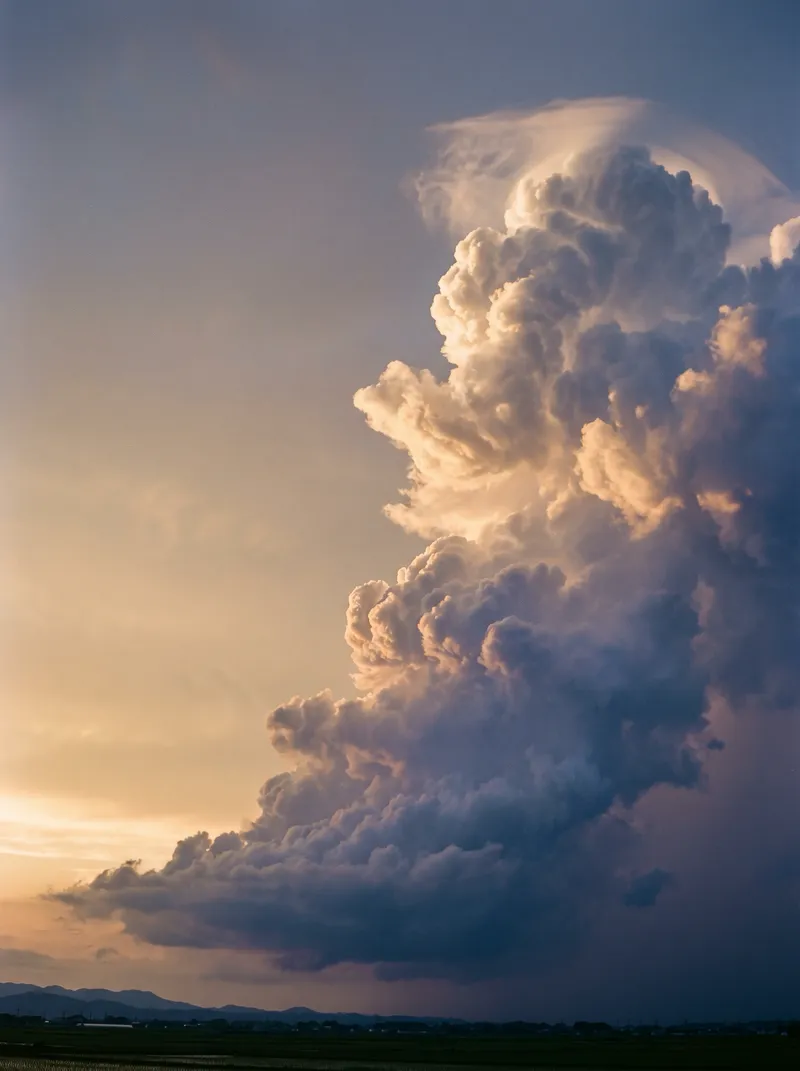 Evening Cumulonimbus Tower After a Summer Shower — AI-generated photograph