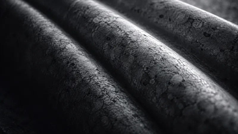 Rounded Stone Ribs in Monochrome — AI-generated photograph