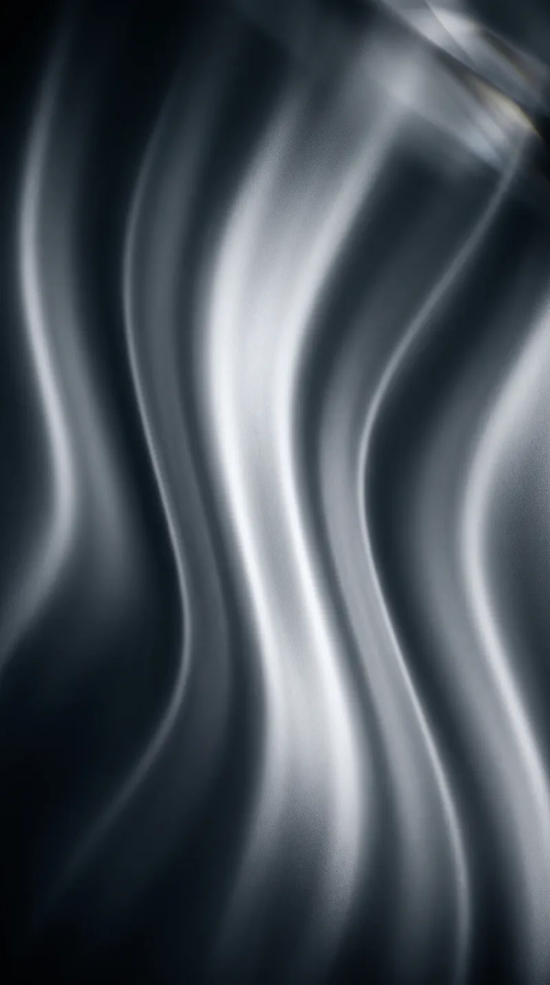 Silver Light Bands Warped on Curved Metal — AI-generated photograph