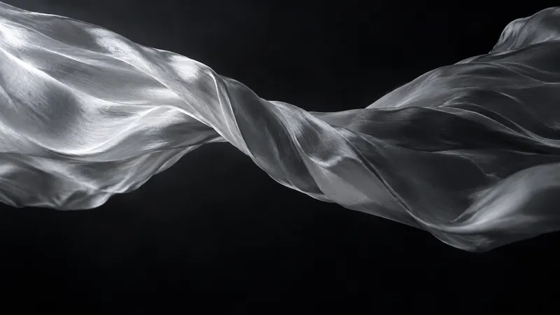 Twisting White Silk in Side Light — AI-generated photograph