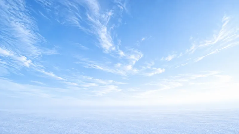 Pale Blue Sky Above a Low Snowfield — AI-generated photograph