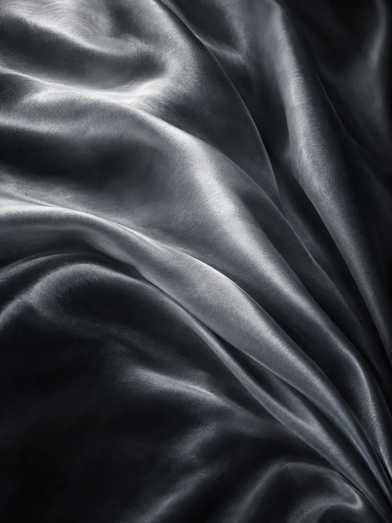 Fan Folds of Silk From Above — AI-generated photograph