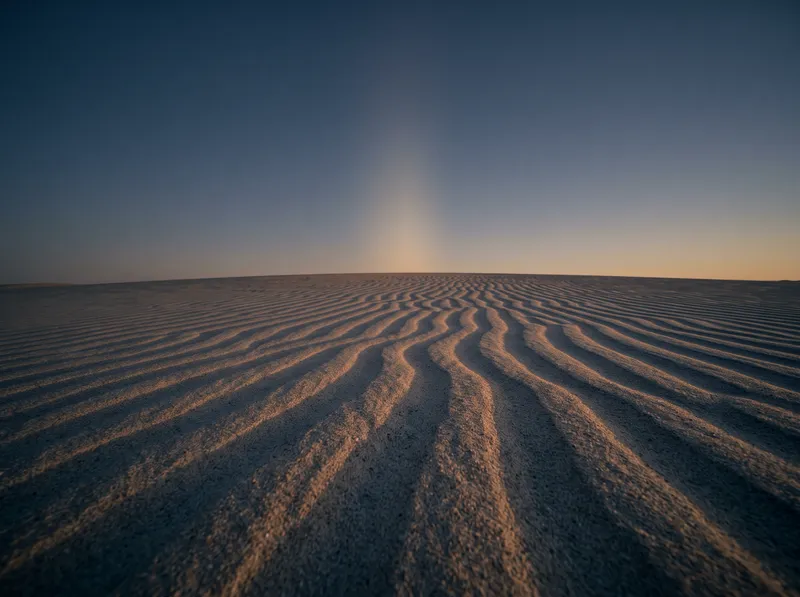 Sand Ripples Sweeping to a Dawn Horizon — AI-generated photograph