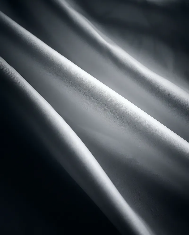 Folds of White Silk in Monochrome — AI-generated photograph