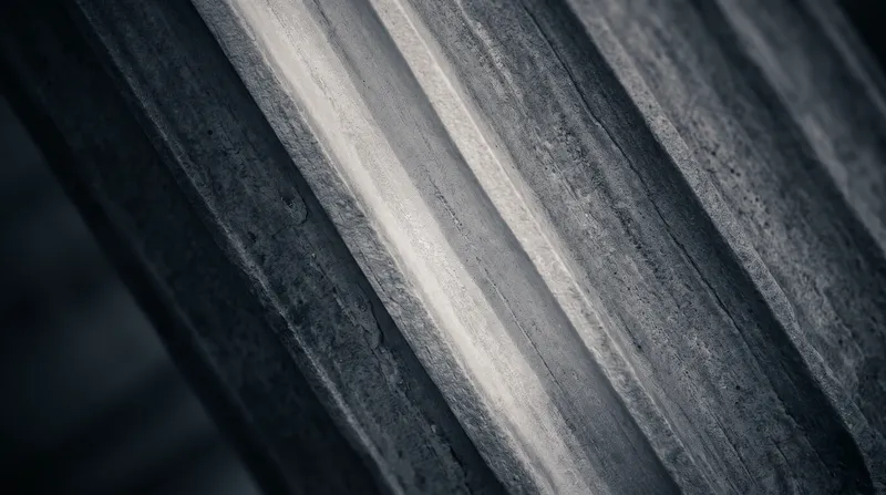 Fluted Stone Column Shafts in Monochrome — AI-generated photograph