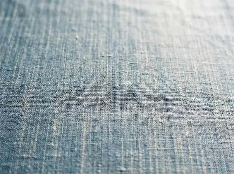 Pale Indigo Linen Weave in Cool Light — AI-generated photograph