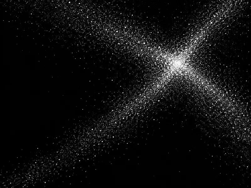 Crossing White Grain Trails on Black — AI-generated photograph