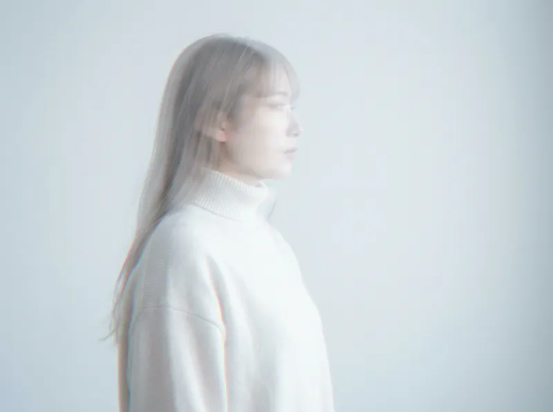 Translucent Motion-Blur Close-Up of a Woman's Profile — AI-generated photograph