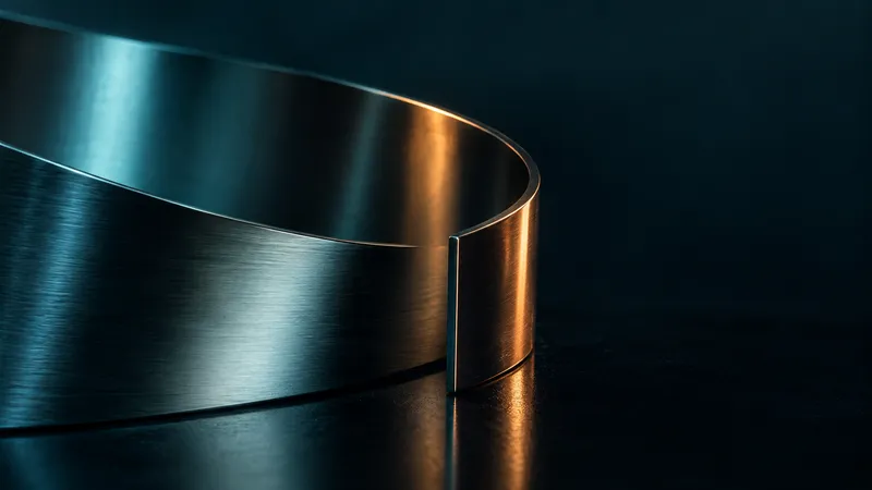 Curled Steel Edge in Teal Light — AI-generated photograph