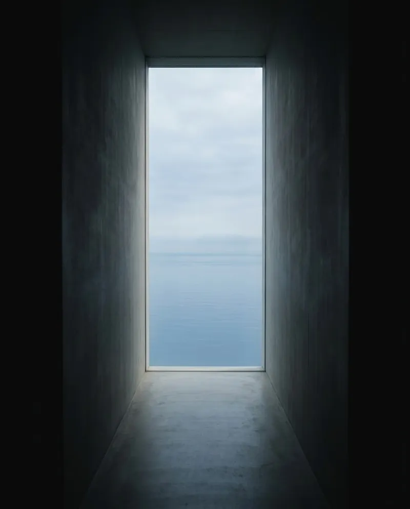 Passage with a View of the Sea — AI-generated photograph