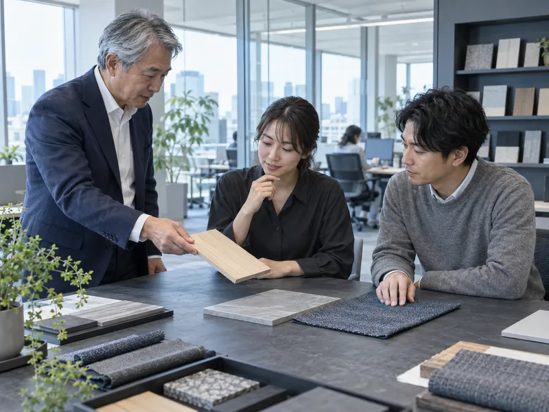 Colleagues Reviewing Materials in an Office — AI-generated photograph