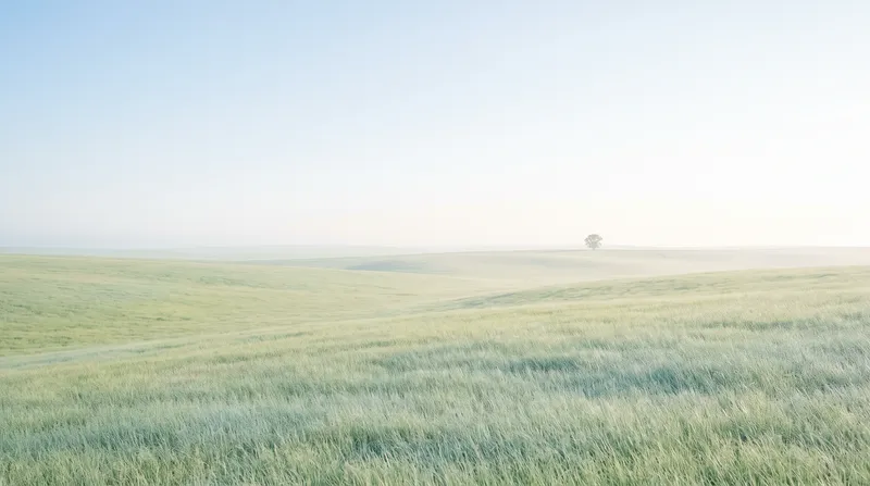 Rolling Green Highland Meadow in Summer Light — AI-generated photograph