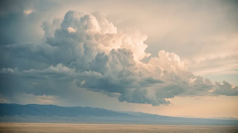 Sunlit Cumulonimbus Tower Over a Wide Plain — AI-generated photograph