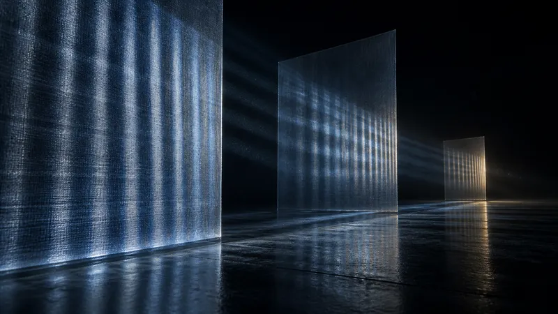 Cascading Light Grids Across Screens — AI-generated photograph