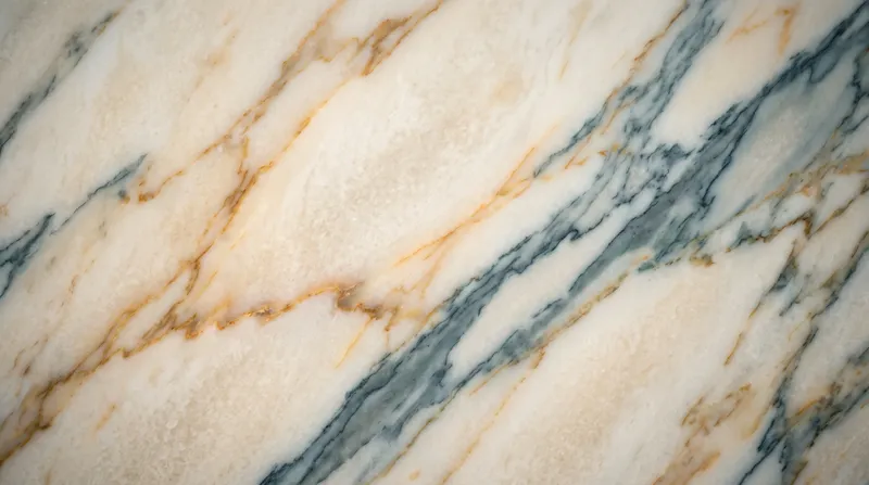 Polished Marble Slab in Amber and Slate — AI-generated photograph